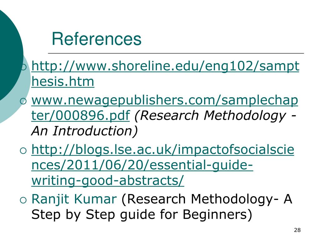 references in research methodology ppt