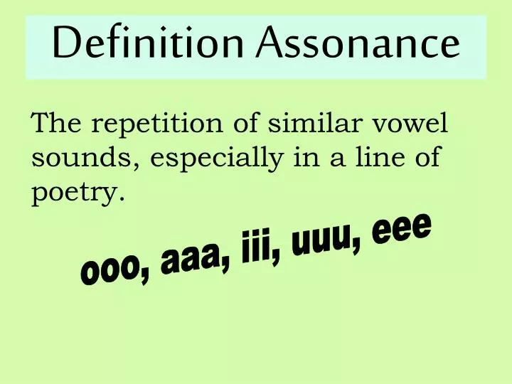 definition assonance n.