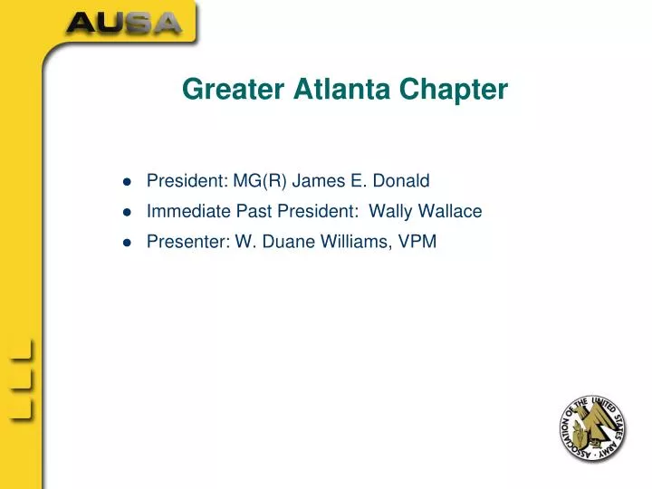 PPT Greater Atlanta Chapter PowerPoint Presentation, free download