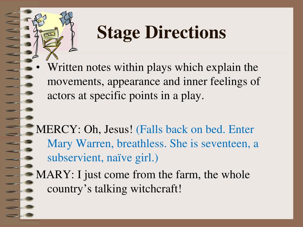 literature definition stage directions