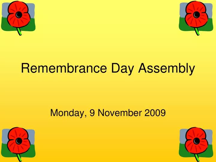 remembrance day assembly n.