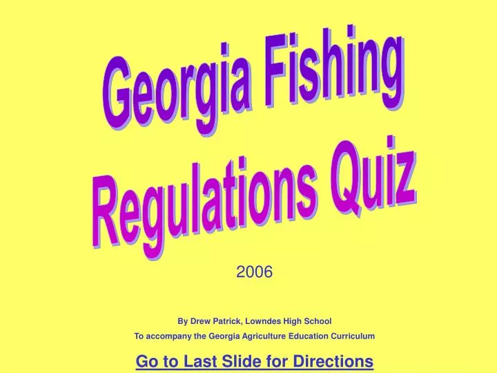 PPT Fishing Regulations Quiz PowerPoint Presentation, free