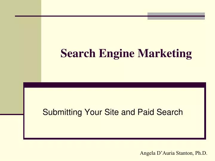 search engine marketing n.
