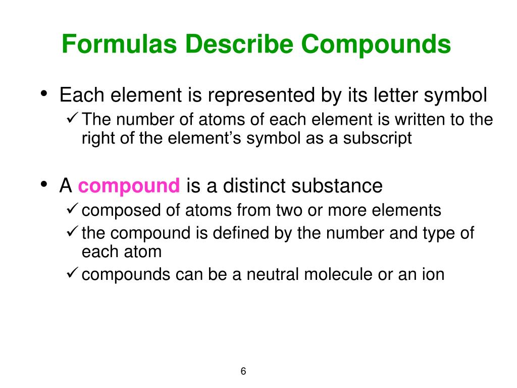 Ppt Chapter 3 Molecules Compounds And Chemical Equations Powerpoint Presentation Id