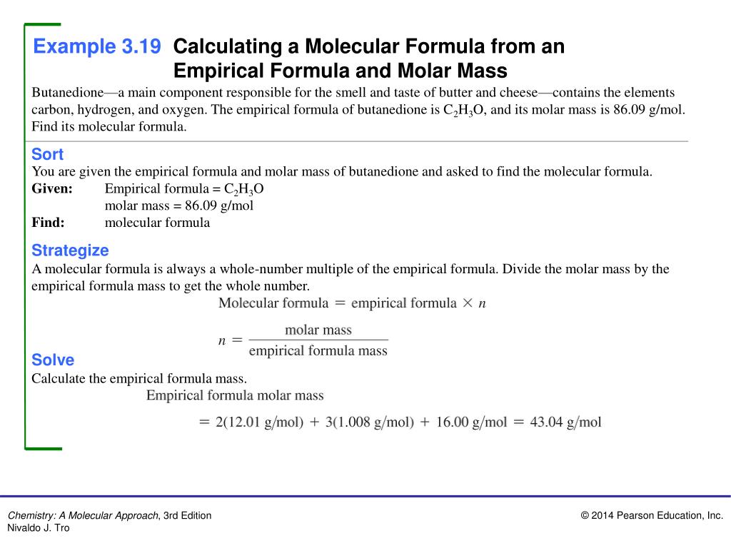 Ppt Example 3 1 Molecular And Empirical Formulas Powerpoint