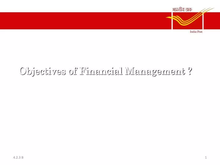 objectives of financial management n.
