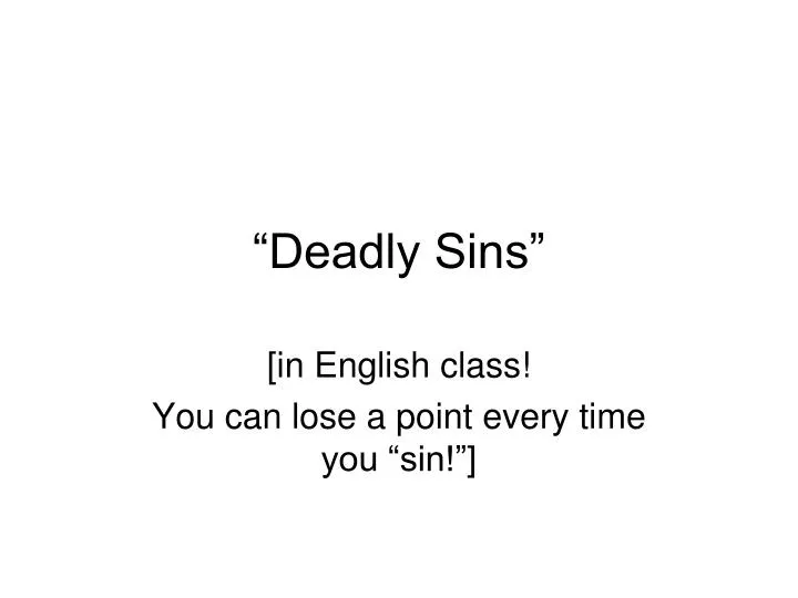 deadly sins n.
