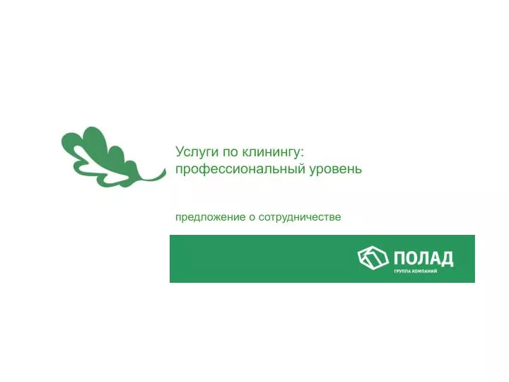 PPT - Услуги по клинингу: профессиональный уровень PowerPoint ...
