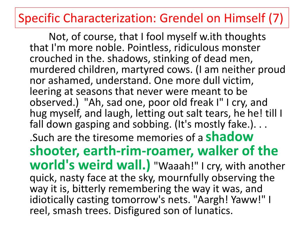 essay about grendel