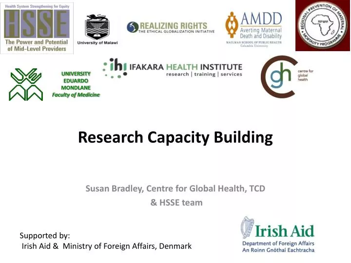 research and capacity building organisations