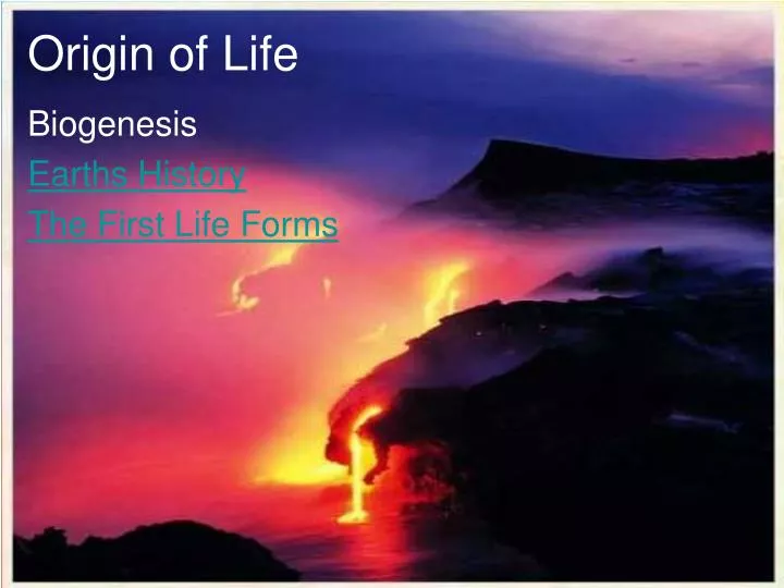 origin of life n.