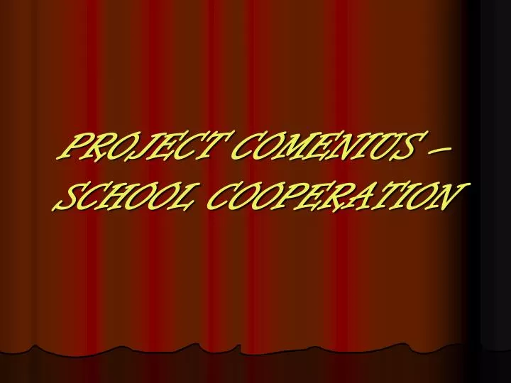 project comenius school cooperation n.
