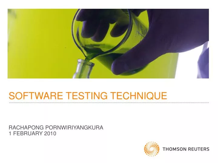 software testing technique n.