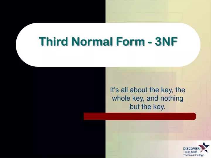 third normal form 3nf n.