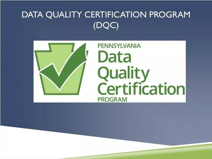 data quality certification program dqc n.