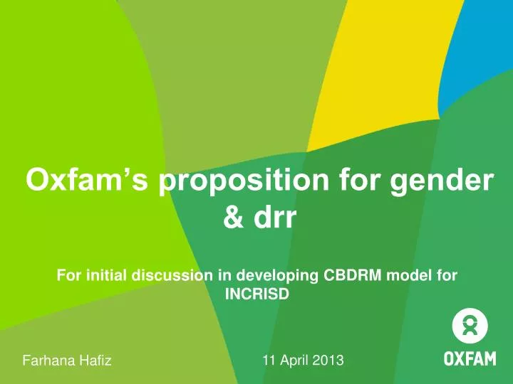 oxfam s proposition for gender drr n.