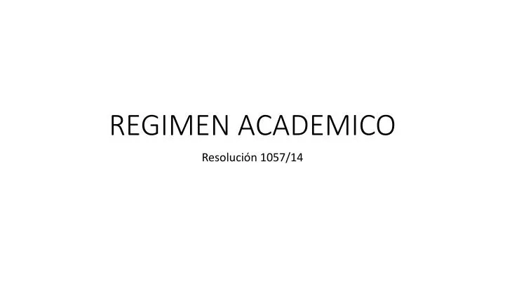 regimen academico n.