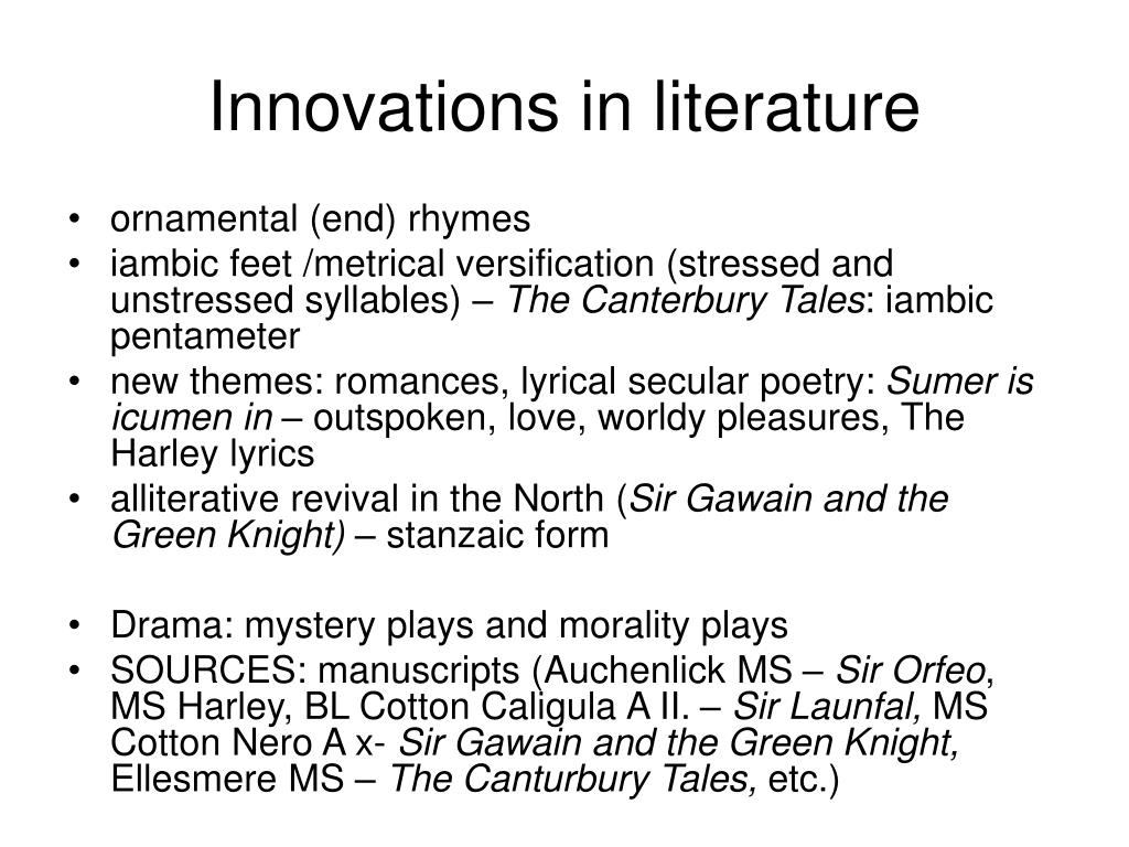 PPT - Medieval and Renaissance English Literature PowerPoint Presentation -  ID:4228598