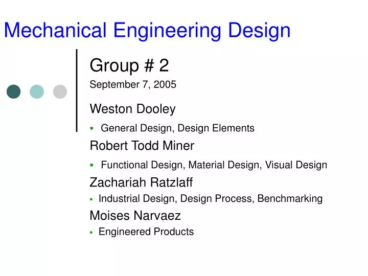 mechanical engineering design n.