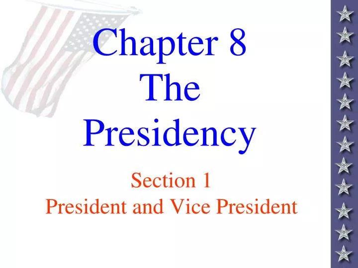 chapter 8 the presidency n.