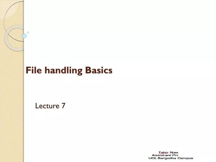 file handling basics n.