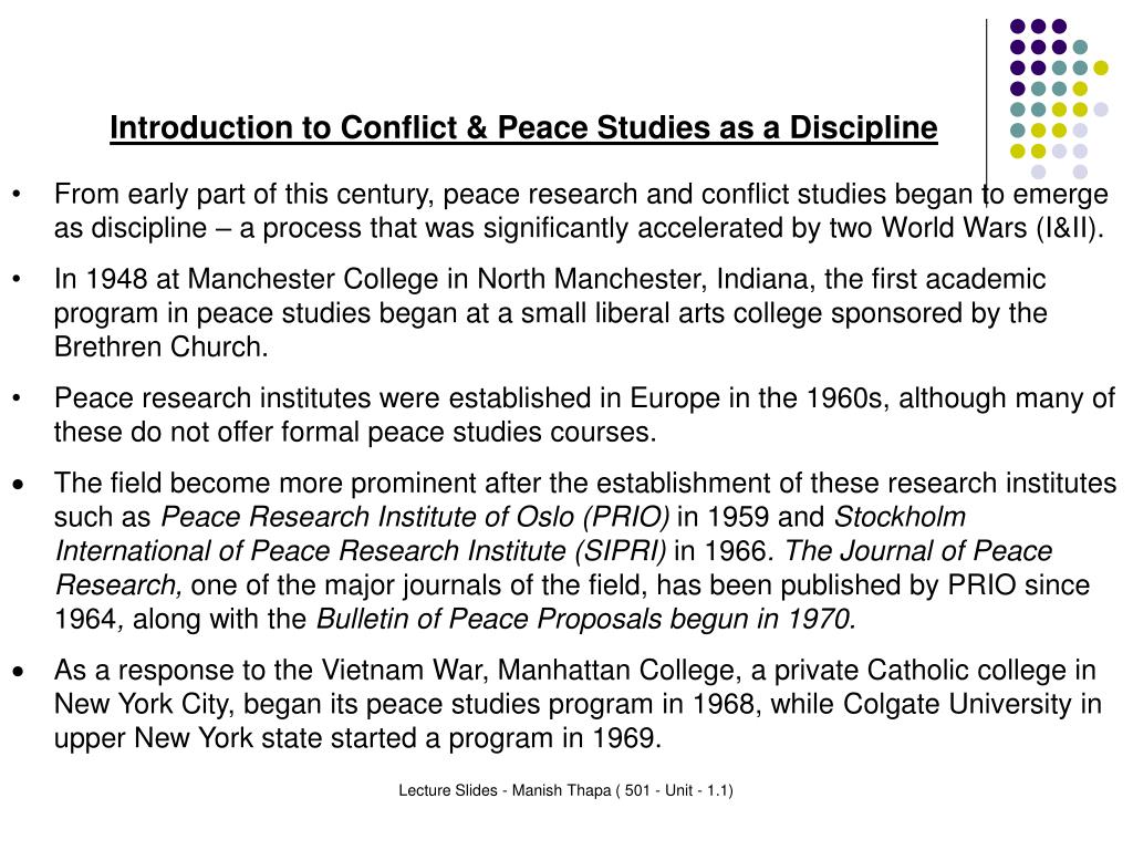Peace and conflict research jobs