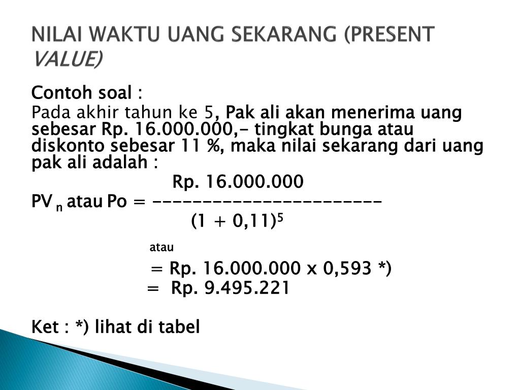 Ppt Nilai Waktu Uang Time Value Of Money Powerpoint Presentation Free Download Id 5736788