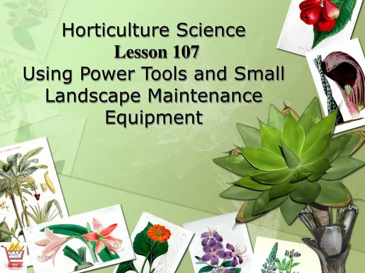 horticulture science lesson 107 using power tools and small landscape maintenance equipment n.