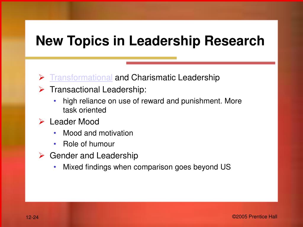 research topics in leadership