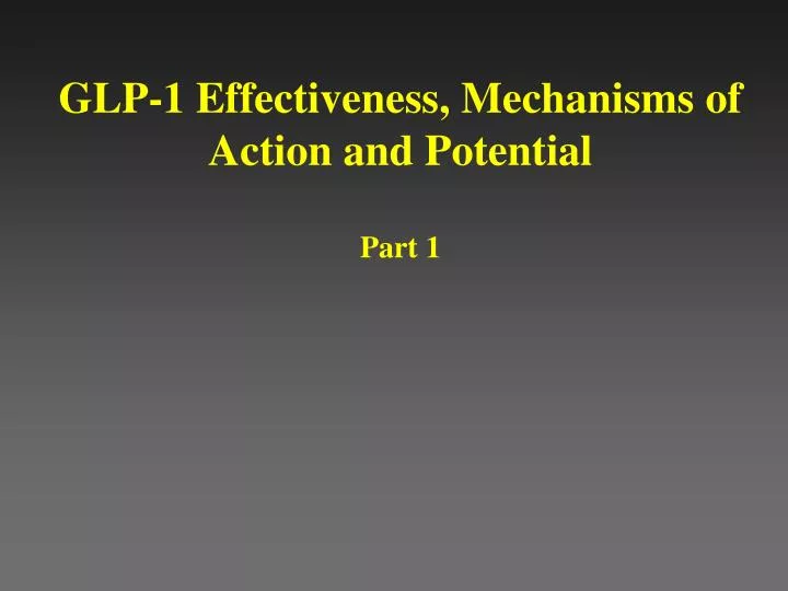 glp 1 powerpoint presentation