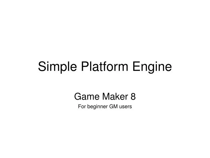 simple platform engine n.