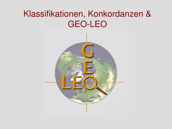 klassifikationen konkordanzen geo leo n.
