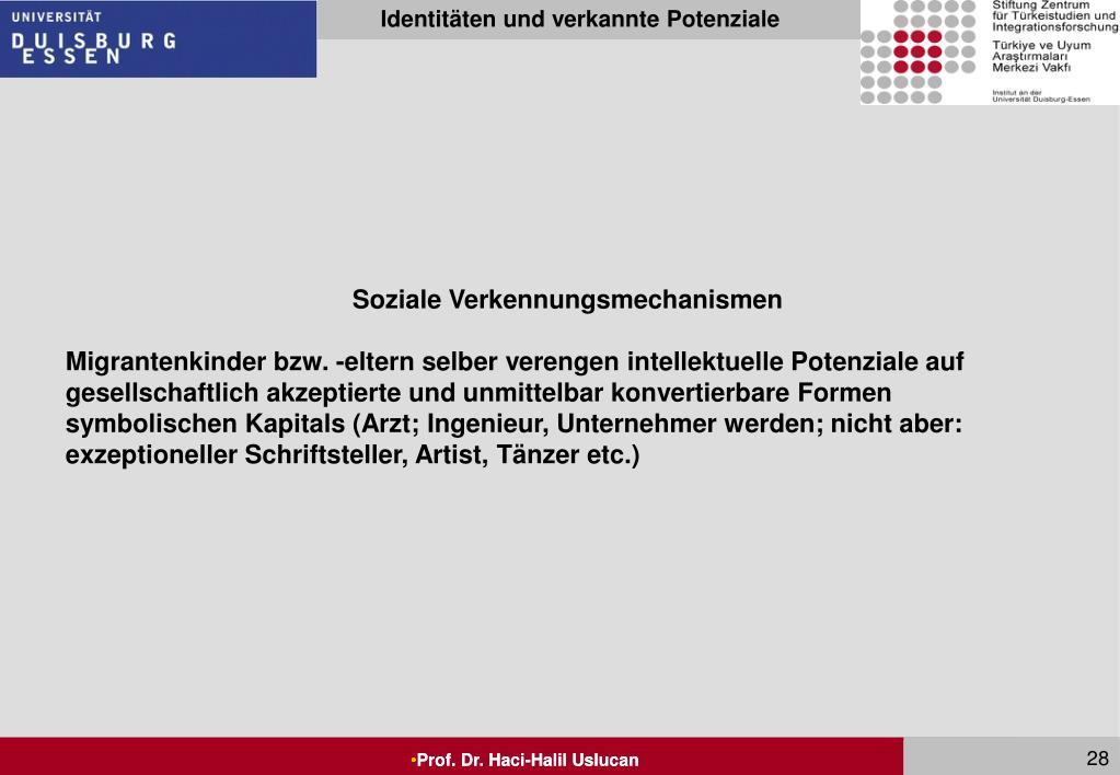 PPT - „Wer bin ich und was kann ich?“ Identitäten und ...