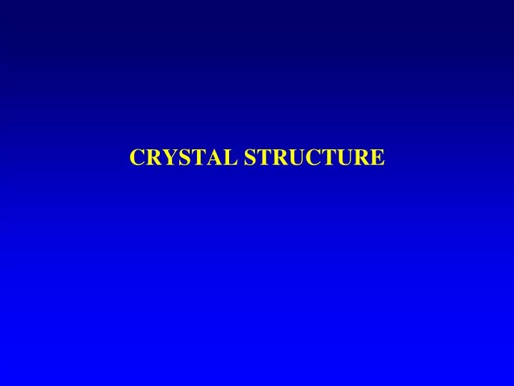 crystal structure n.