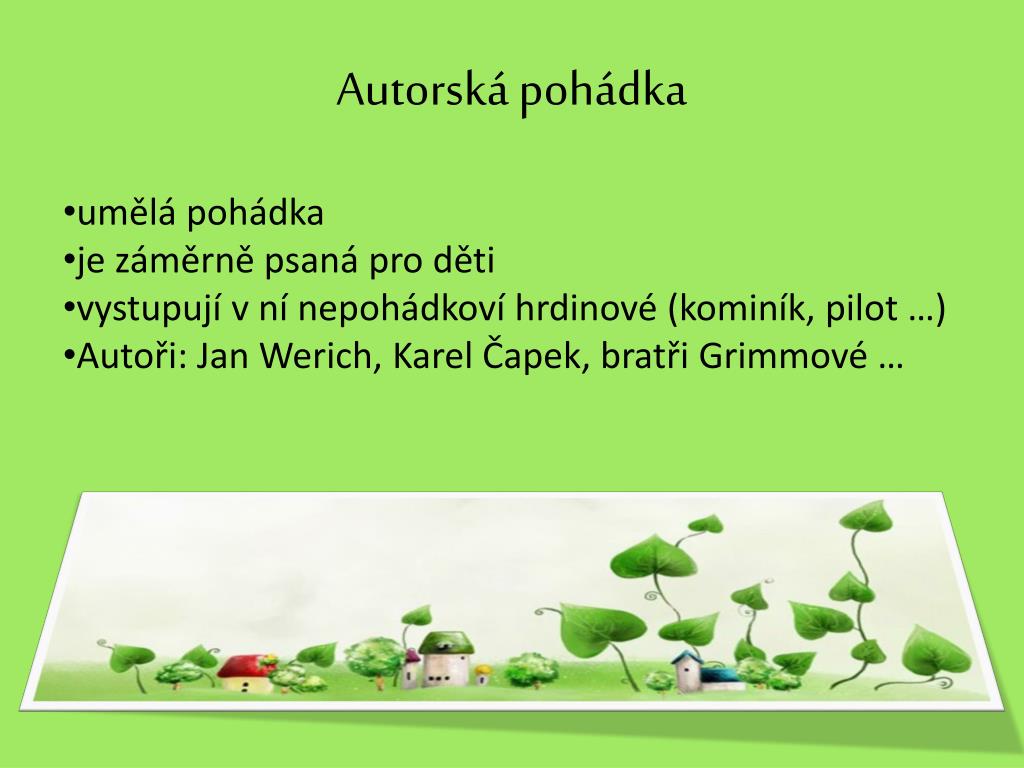 PPT - Autorská pohádka PowerPoint Presentation, free download - ID:5740740