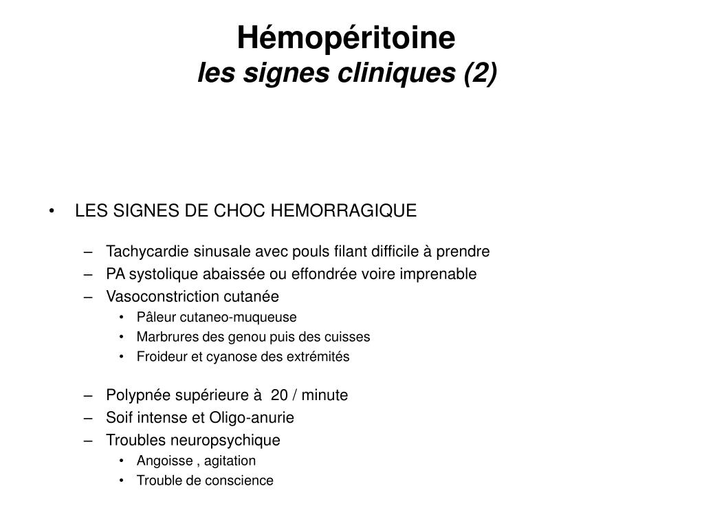 PPT - Hémorragies digestives Hémopéritoine PowerPoint Presentation, free  download - ID:5740828