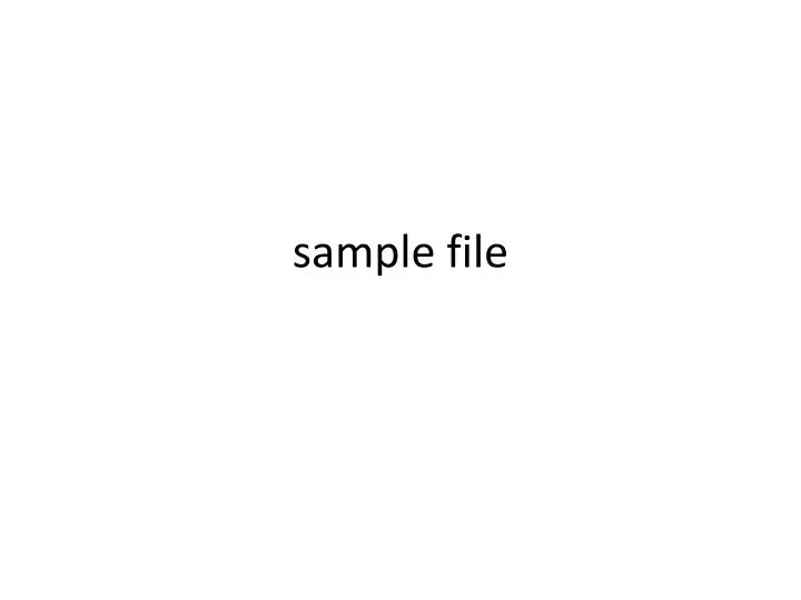 sample file n.