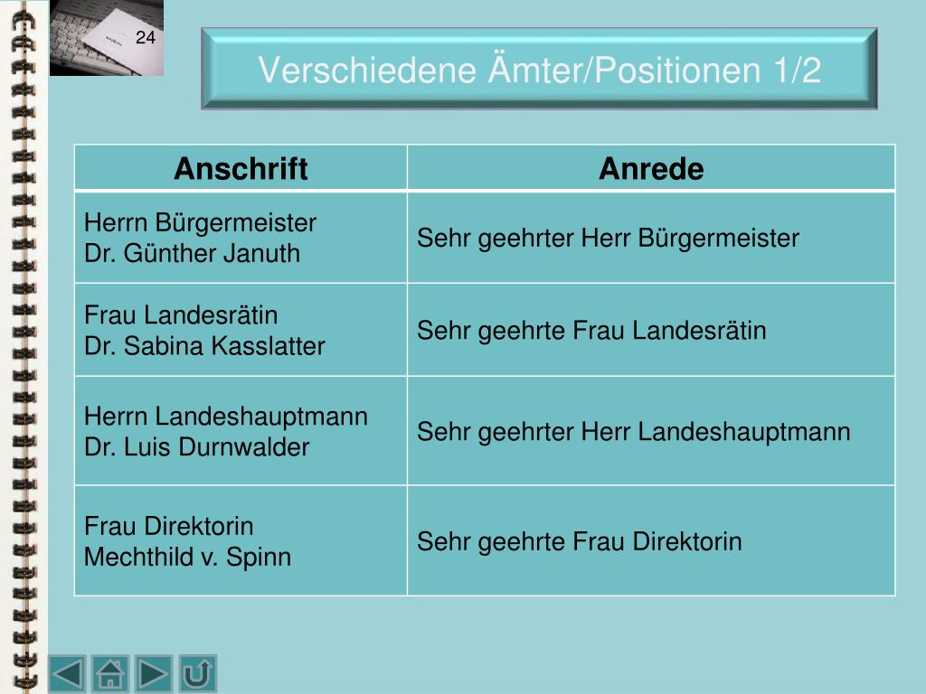 PPT - Schriftverkehr PowerPoint Presentation, free download - ID:5741169