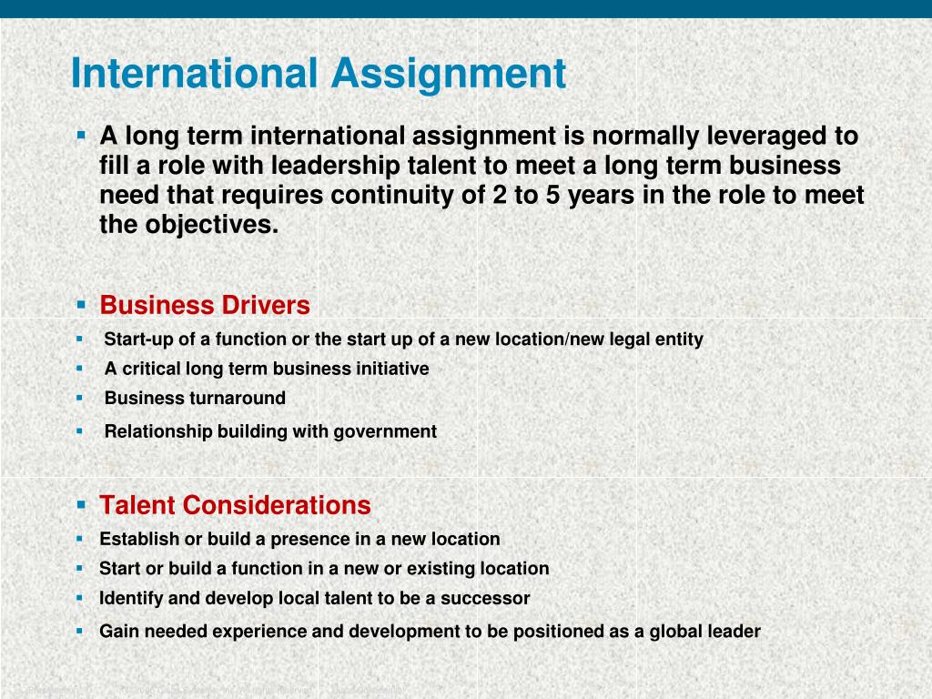 international assignment types