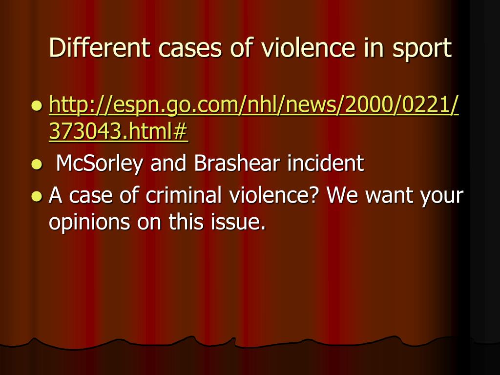 violence in sports research paper