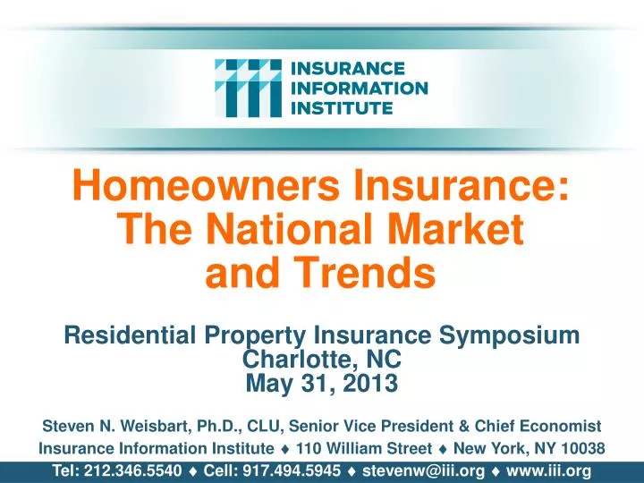 homeowners insurance the national market and trends n.