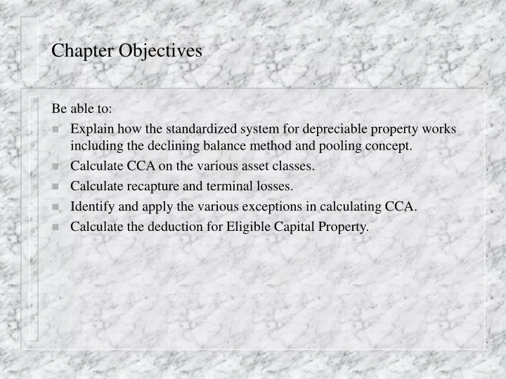 chapter objectives n.