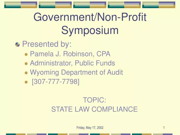 government non profit symposium n.