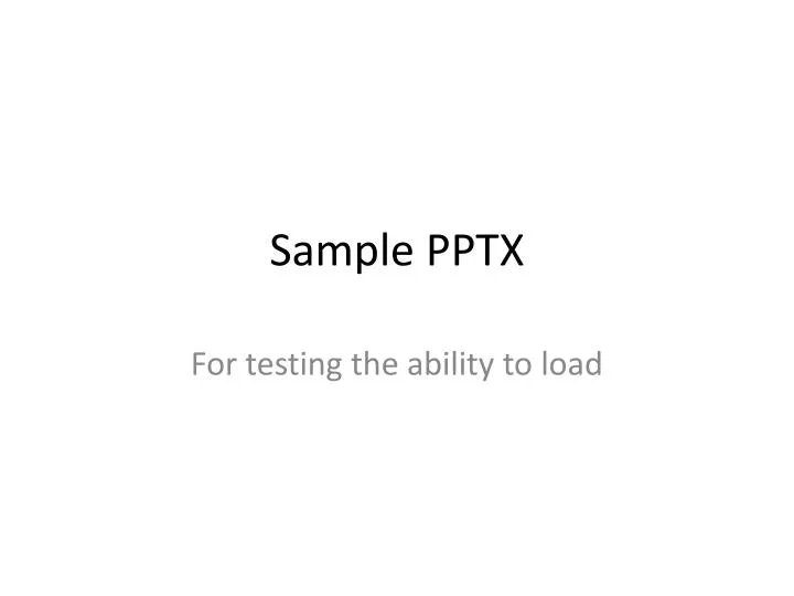 PPT - Sample PPTX PowerPoint Presentation, free download ...