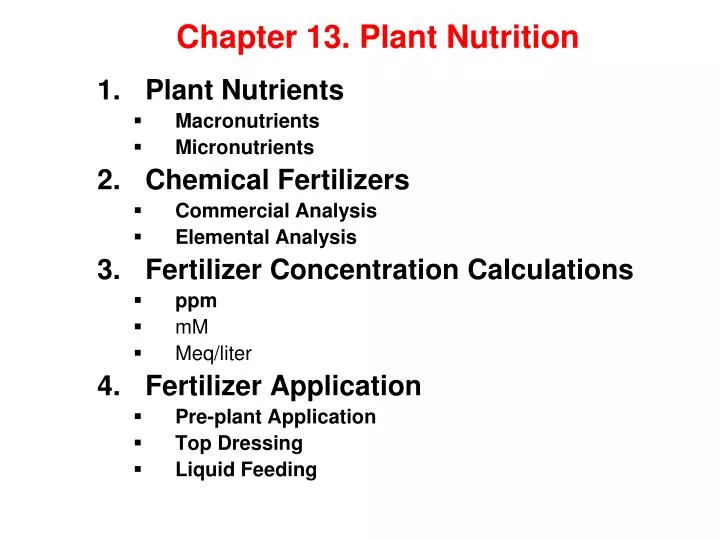 chapter 13 plant nutrition n.