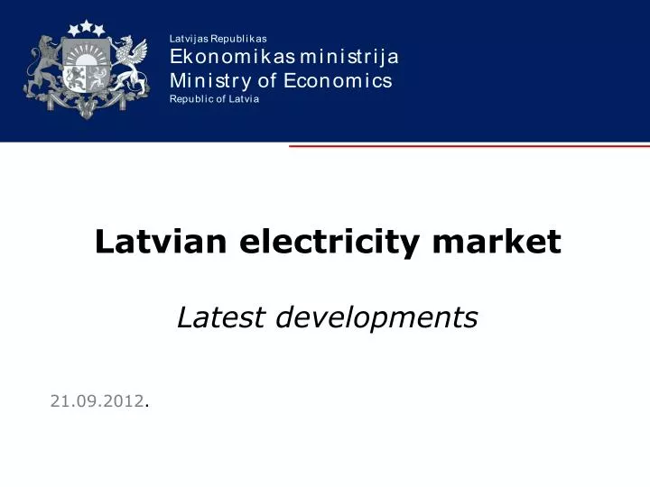 PPT Latvian electricity market Latest developments PowerPoint
