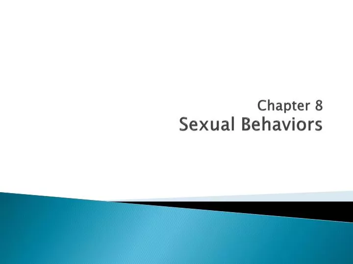 chapter 8 sexual behaviors n.