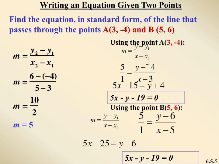 How To Write An Equation In Standard Form Given 2 Points Tessshebaylo
