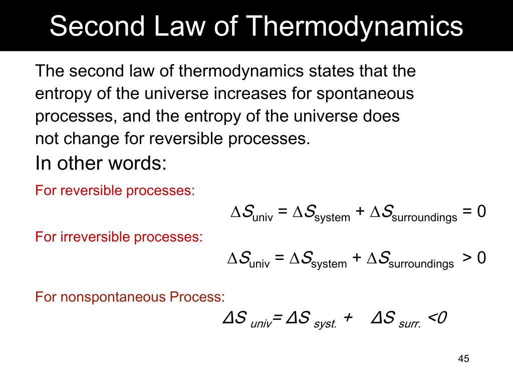 Second Law Of Thermodynamics L 