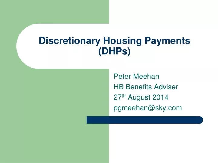 discretionary housing payments dhps n.